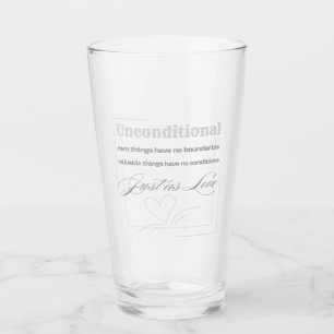Verre Citation d'amour inconditionnel 