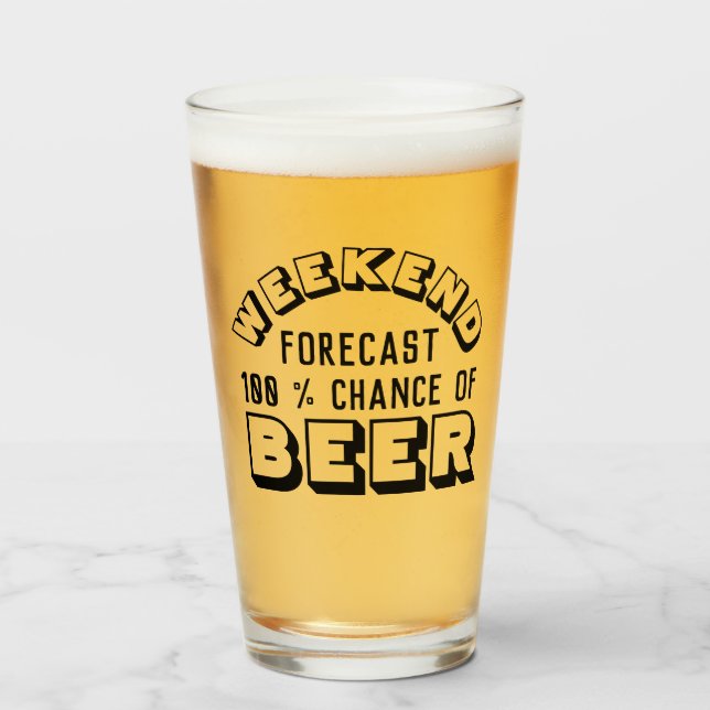 Verre Citation de bière amusante (Devant (rempli))
