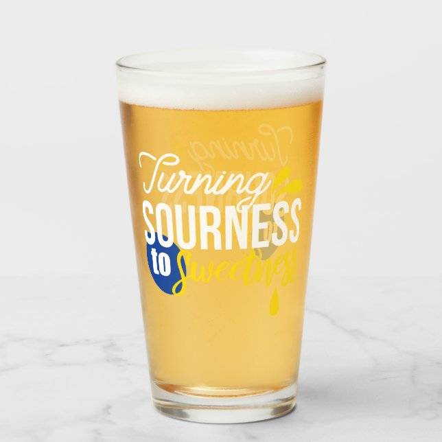 Verre Citation de citron motivationnelle de l'aigre à la (Devant (rempli))