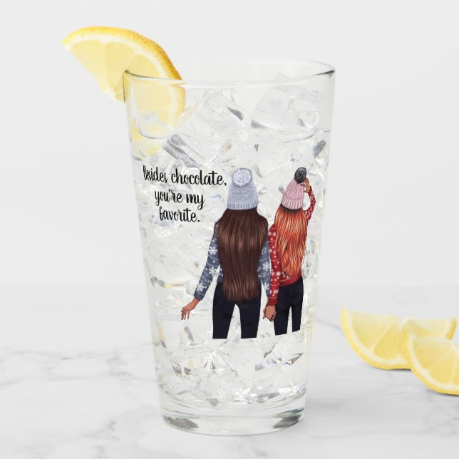 Verre Citation Meilleures Amies  (Devant glace)