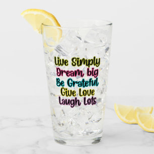 Verre Citation Motivante Vivre Simplement Rêver Donner A
