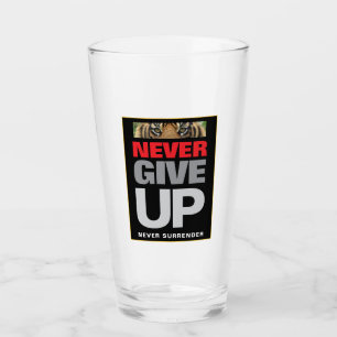 Verre Citation Motivationnelle N'abandonne jamais abando