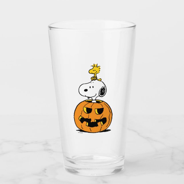 Verre Citrouille Snoopy & Woodstock (Devant)