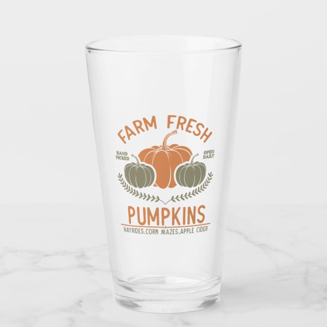 Verre Citrouilles frais de ferme | Main saisie (Devant)