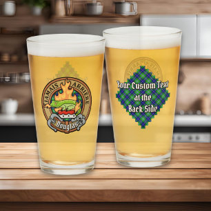 Verre Clan Douglas Crest sur Tartan