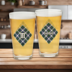 Verre Clan Gordon habille Tartan Glass