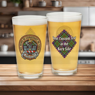 Verre Clan MacDonald de Clanranald Crête sur Tartan