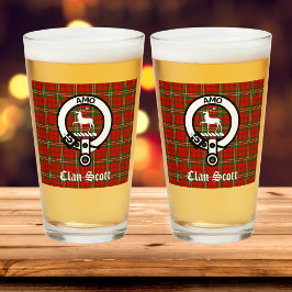 Verre Clan Scott Crest Badge & Tartan personnalisable