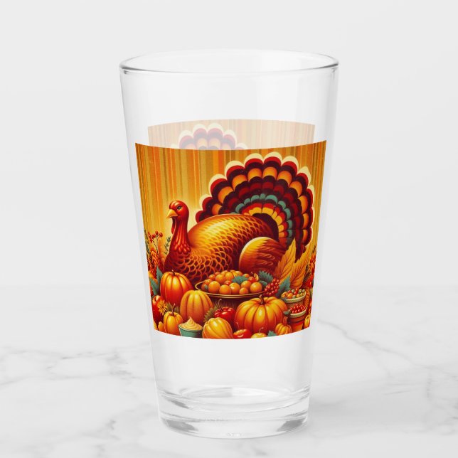 Verre classique/vintage Thanksgiving Turquie (Devant)