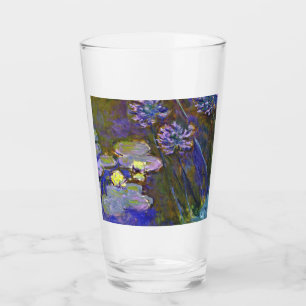 Verre Claude Monet Water Lilies Agapanthus