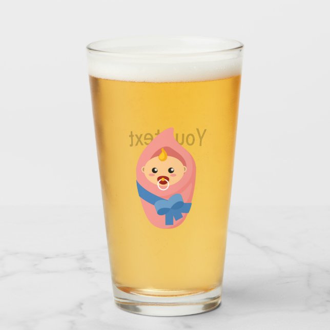 Verre Clipart nouveau-né de bébé (Devant (rempli))