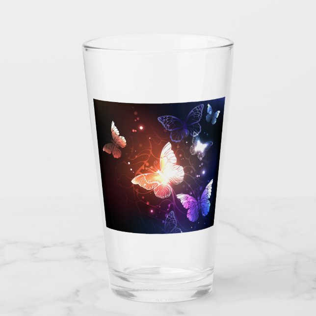 Verre Clowing Night Butterflies (Devant)