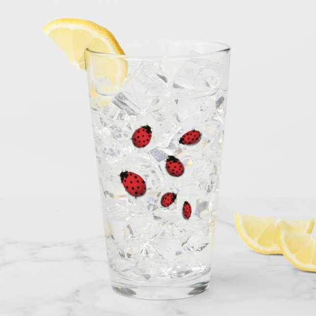 Verre Coccinelles (Devant glace)