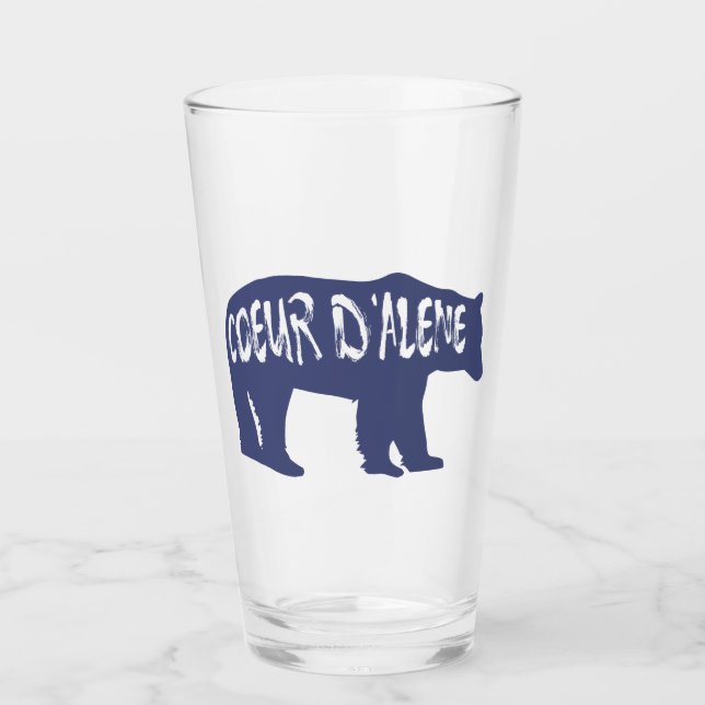 Verre Coeur d'Alene Idaho Bear (Devant)