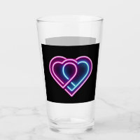 Coeur rose néon/bleu Tasse de la Saint-Valentin