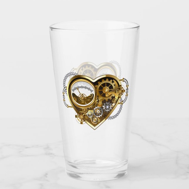 Verre Coeur vapeur avec un manomètre (Devant)
