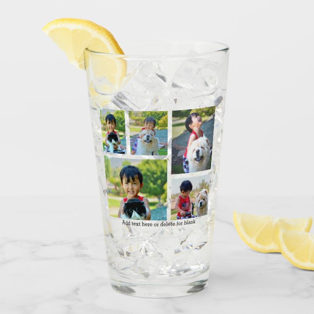 Verre Collage de souvenir de photo de la coutume 5 (Devant glace)