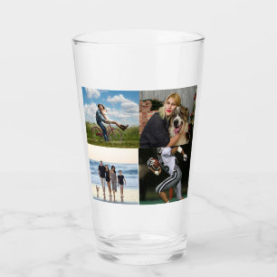 Verre Collage familial de 4 photos