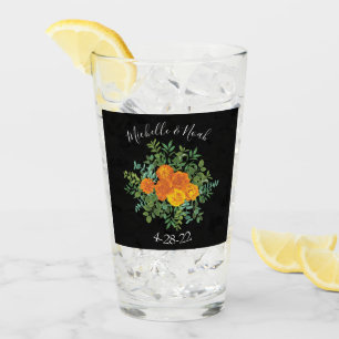 Verre Collection Mariage gothique d'Halloween noir et or