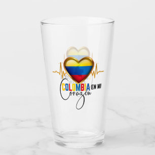 Verre Colombia en mi Corazon Colombian Pride 