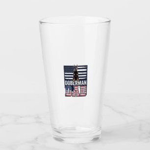Verre Conception de chemise pour chien patriotique Dober
