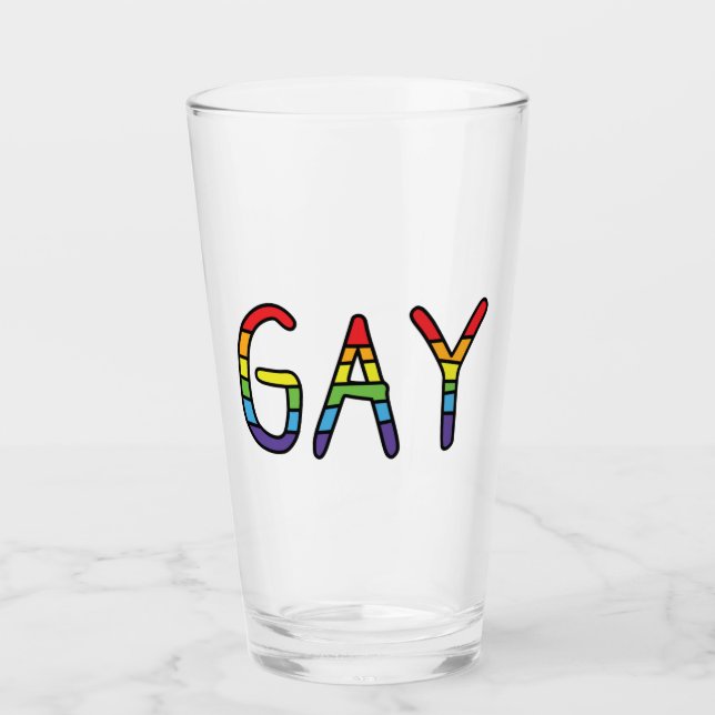Verre Conception de Doodle Gay (Devant)