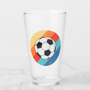 Verre Conception de football sur un arrière - plan rétro