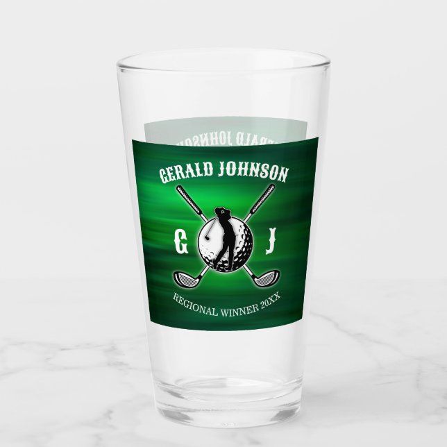 Verre Conception de monogramme de golf sur mesure (Devant)
