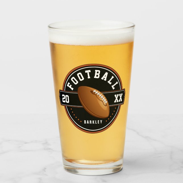 Verre Conception personnalisée du football (Devant (rempli))