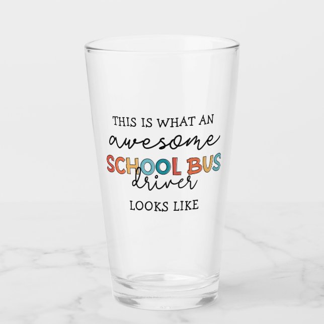 Verre Conducteur de bus scolaire Appréciation Drôle cade (Devant)