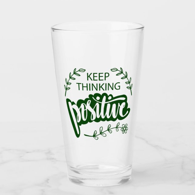 Verre Conserver la pensée positive (Devant)