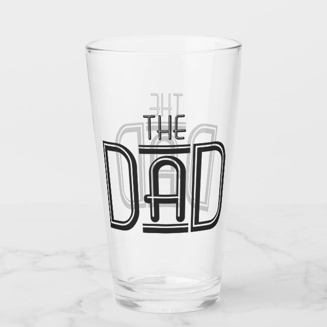Verre Cool Le père avec un texte noir (Devant)