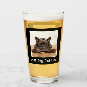Verre Cool Meilleur Chien Papa Jamais Photo Personnalisé