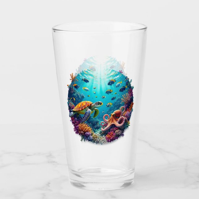 Verre Coral Reef Vignette (Devant)