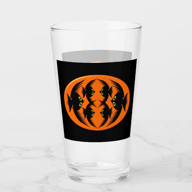 Verre Corbeaux d'Halloween (Devant)