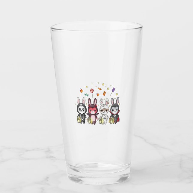 Verre Costume de lapin mignon Halloween (Devant)
