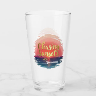 Verre Couchers de soleil poursuivis modifiables avec con