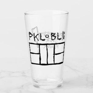 Verre Coupe Pickleball Court Pint Glass