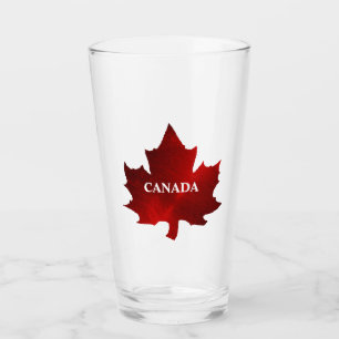 Verre Coupe Rouge de la feuille d'érable du Canada
