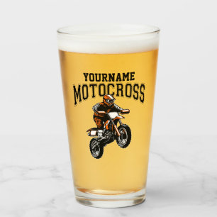 Verre Course Motocross Dirt Bike Rider personnalisée