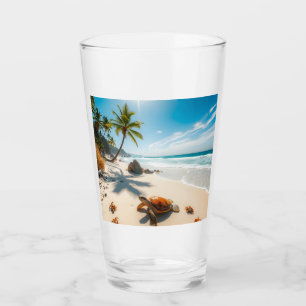 Verre Crabes de mer sur une plage tropicale – Océan sere
