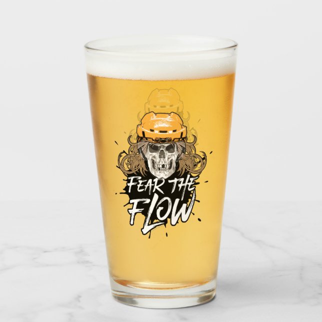 Verre Craindre le flux (cheveux de hockey) (Devant (rempli))