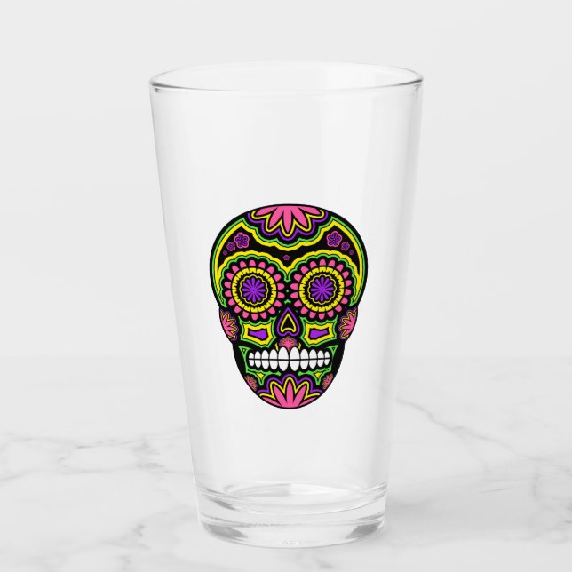 Verre Crâne à sucre coloré (Devant)