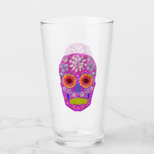 Verre Crâne de fleurs 2