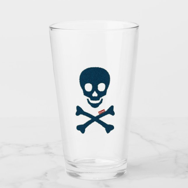 Verre Crâne Denim (Devant)