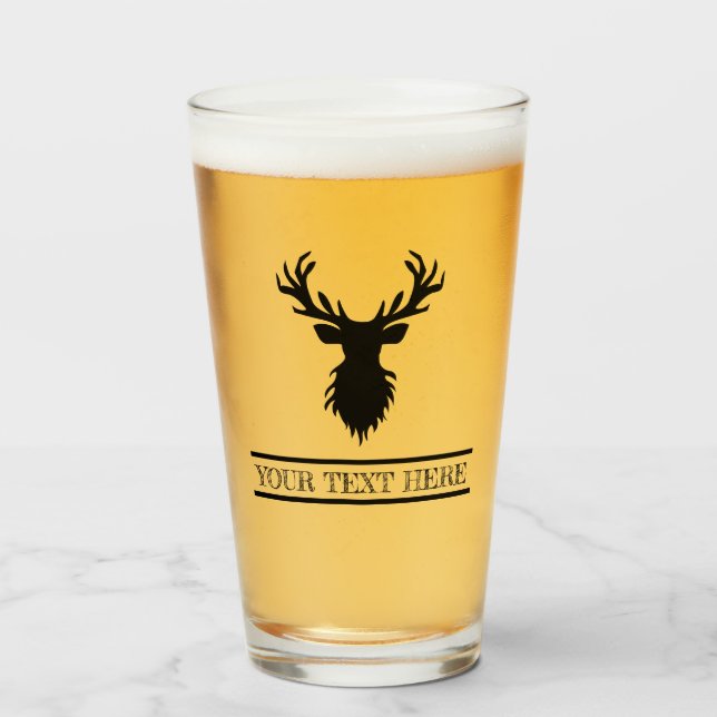 Verre Créez votre propre bière de chasseur de cerfs (Devant (rempli))