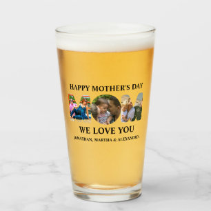 Verre Créez votre propre collage photo 3 Happy Mothers d