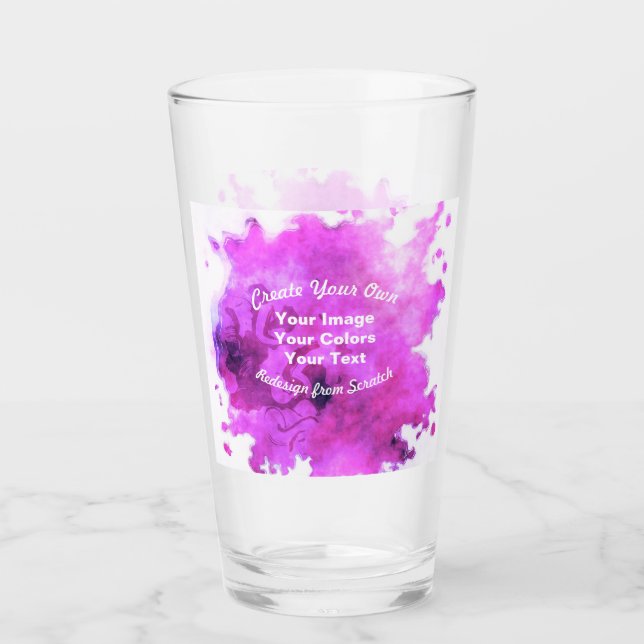 Verre Créez Votre Propre Design Personnalisé (Devant)