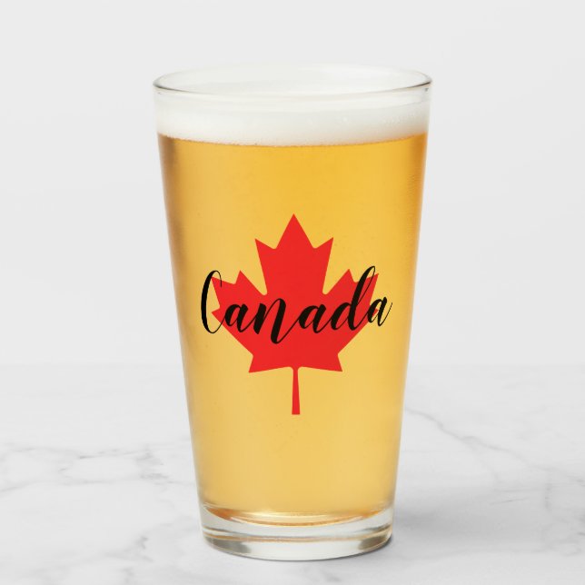 Verre Créez votre propre feuille d'érable rouge du Canad (Devant (rempli))
