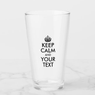 Verre Créez votre propre texte de maintien du calme